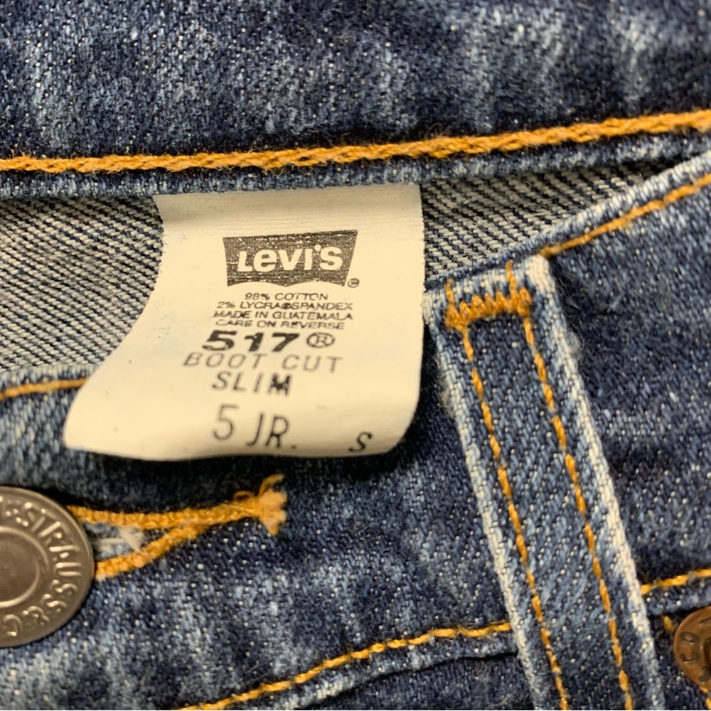Levi’s petite 517 bootcut slim dark wash high waisted jeans - Picture 5 of 11